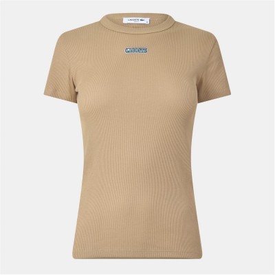 тениска,дамски,топове,lacoste,women's,slim,fit,short,sleeve,t,shirt,viennese