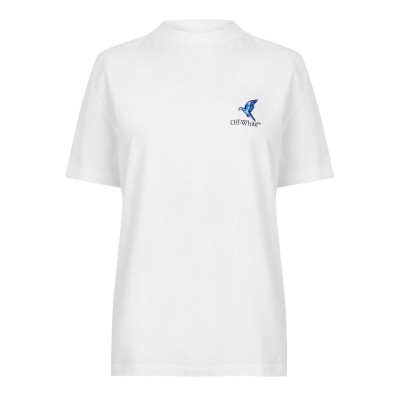 дамска,тениска,дамски,топове,off,white,women,s,fresco,graphic,cotton,short,sleeve,t,shirt,white