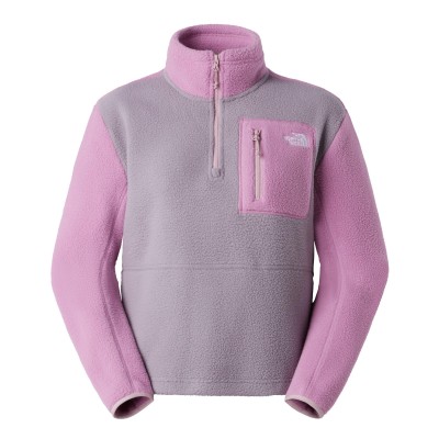дамско,горнище,с,цип,дамски,полари,the,north,face,yumiori,quarter,zip,top,womens,grey,hushed,lav