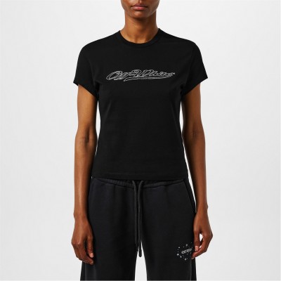 тениска,дамски,топове,off,white,bling,t,shirt,black
