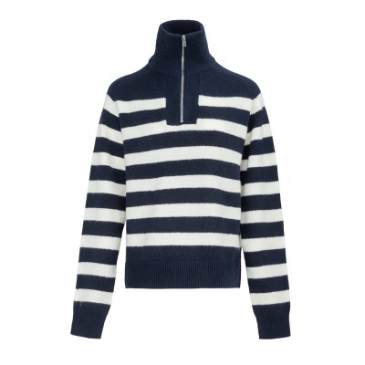 дамски,пуловер,дамски,туристически,полари,miso,ladies,quarter,zip,long,sleeve,jumper,navy,white