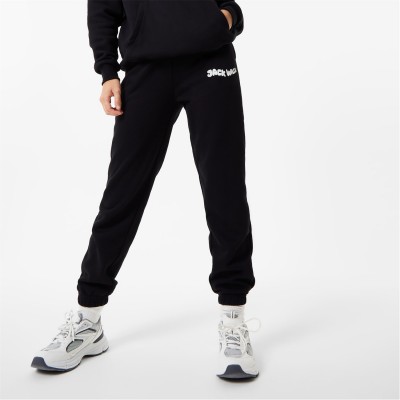 дамски,анцузи,jack,wills,graphic,jogger,black
