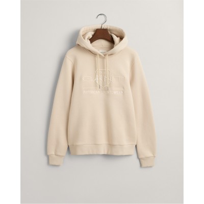 суичър,дамски,блузи,gant,tonal,logo,archive,shield,hoodie,233,soft,oak