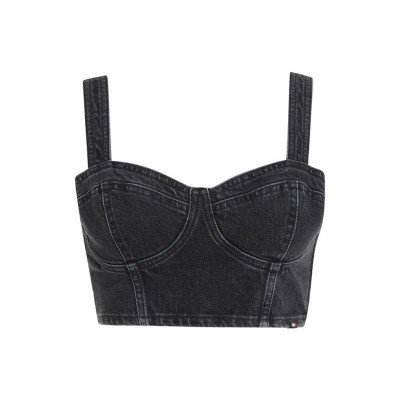 дамски,топове,tommy,jeans,bustier,top,denim,black