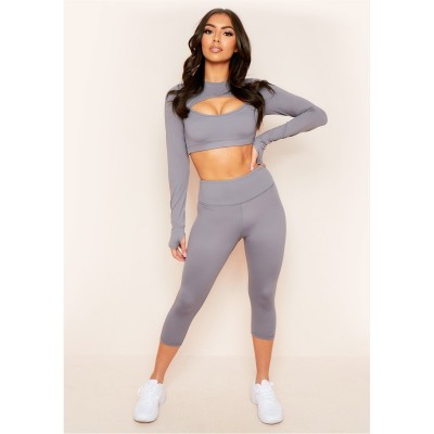 3/4,клин,дамски,чорапогащи,и,клинове,missy,empire,empire,three,quartergym,legging,grey