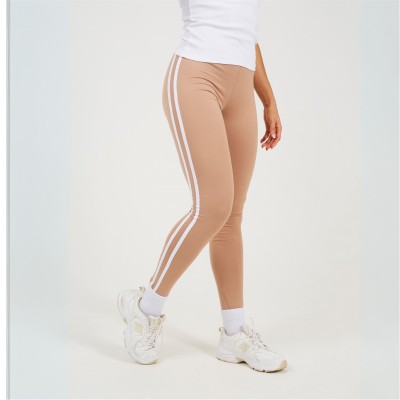 клин,дамски,чорапогащи,и,клинове,brave,soul,leggings,with,stripe,detail,taupe,wht,strpe