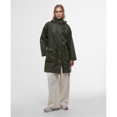 дамски,якета,и,палта,barbour,international,women's,atlas,hooded,long,sleeve,knee,length,rain,anorak,envy,green