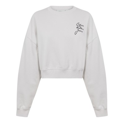 дамски,горнища,с,качулка,дамски,ежедневни,облекла,calvin,klein,jeans,script,institutional,crewneck,moonbeam