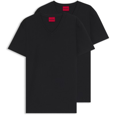 тениска,облекла,на,разпродажба,мъжки,тениски,hugo,hugo,short,sleeve,v,neck,t,shirt,black