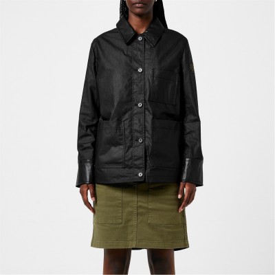 яке,дамски,якета,и,палта,belstaff,women's,tent,waxed,cotton,long,sleeve,mid,length,wax,jacket,black