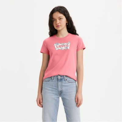 тениска,дамски,топове,levis,2,for,t,shirt,tropical,rose