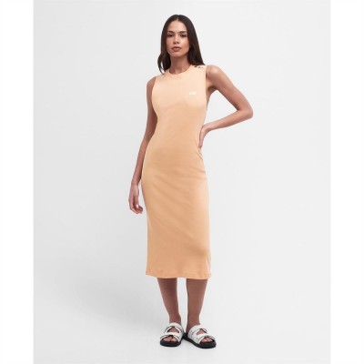 рокля,дамски,поли,и,рокли,barbour,international,hadfield,midi,dress,peach,melba