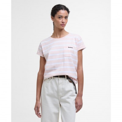 тениска,дамски,топове,barbour,otterburn,stripe,t,shirt,primrose,pink