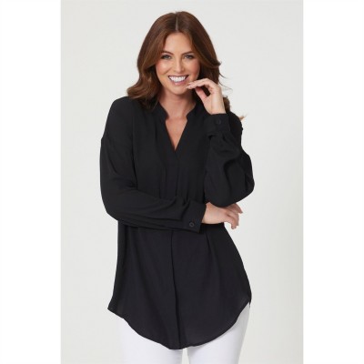 дамски,ризи,дамски,облекла,размер,be,you,long,sleeve,v,neck,blouse,black