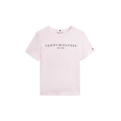 тениска,дамски,топове,tommy,hilfiger,women's,corp,logo,t,shirt,light,pink