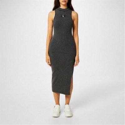 рокля,дамски,поли,и,рокли,calvin,klein,jeans,ribbed,maxi,dress,washed,black