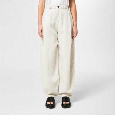 панталони,дамски,чорапогащи,и,клинове,emporio,armani,women's,linen,court,tapered,trousers,sabbia,chiaro