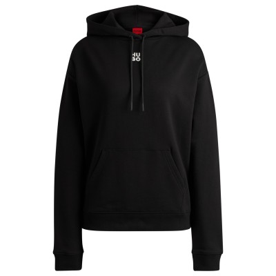 дамски,суичър,дамски,блузи,hugo,stacked,logo,hoodie,womens,black