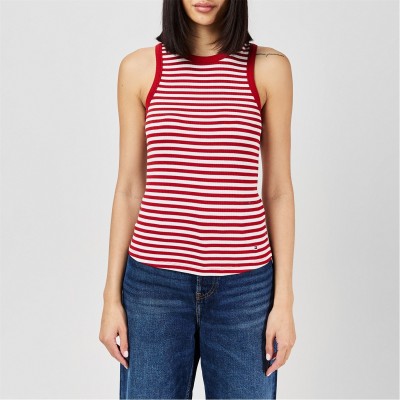 дамски,топове,tommy,hilfiger,women's,slim,rib,vest,ecru,magma