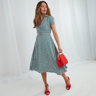 рокля,дамски,поли,и,рокли,joe,browns,studio,joe,brown,blue,tea,dress,blue