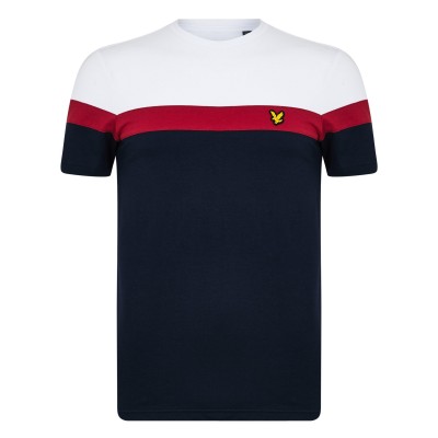 мъжко,фитнес,облекло,lyle,and,scott,men,s,striped,short,sleeve,performance,gym,top,white,red,navy