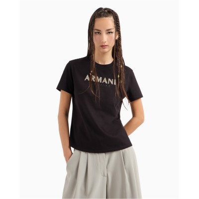 тениска,дамски,топове,armani,exchange,women's,regular,fit,t,shirt,black