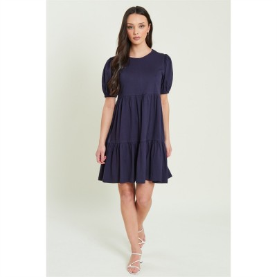 дамска,рокля,дамски,поли,и,рокли,дамски,облекла,размер,be,you,tiered,mini,dress,womens,navy