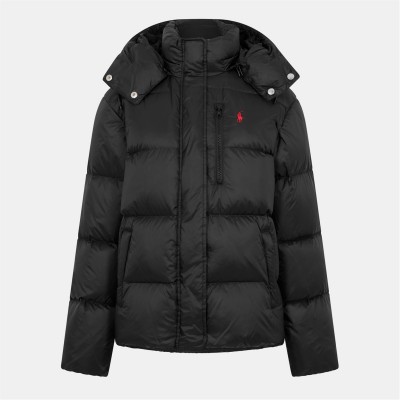 яке,дамски,якета,и,палта,polo,ralph,lauren,women's,carly,water,repellent,quilted,duck,down,wind,resistant,detachable,hood,short,puffer,jacket,polo,black