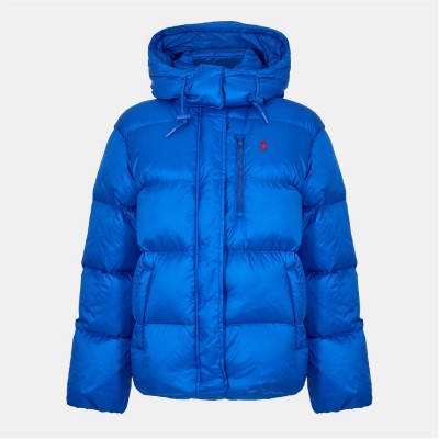 яке,дамски,якета,и,палта,polo,ralph,lauren,women's,carly,water,repellent,quilted,duck,down,wind,resistant,detachable,hood,short,puffer,jacket,new,iris
