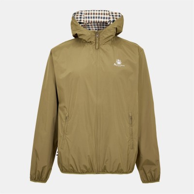 облекла,на,разпродажба,мъжки,якета,aquascutum,men's,reversible,check,hooded,long,sleeve,rain,anorak,army