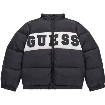 юношеско,яке,детски,облекла,guess,padded,puffer,jacket,juniors,black,a996,jblk