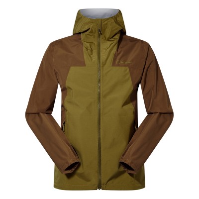 облекла,на,разпродажба,мъжки,якета,berghaus,men's,deluge,waterproof,half,zip,rain,anorak,oak,moss