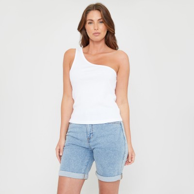 be,you,women,s,one,shoulder,rib,tank,vest,white