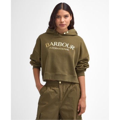 суичър,дамски,горнища,с,качулка,дамски,ежедневни,облекла,barbour,international,milla,logo,hoodie,empire,green