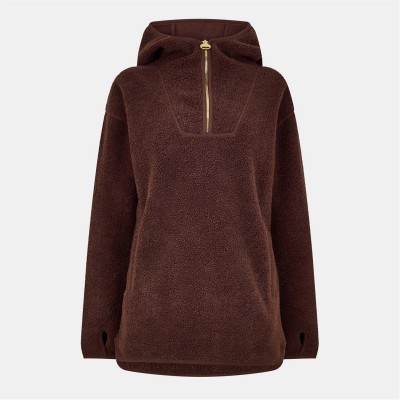 дамски,горнища,с,качулка,дамски,ежедневни,облекла,barbour,international,boston,fleece,chocolate