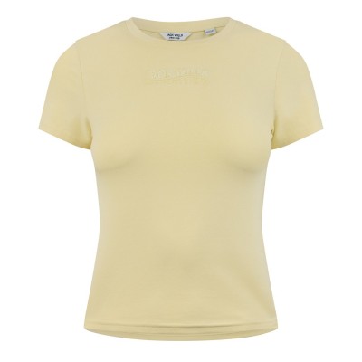 бебешка,тениска,дамски,тениски,дамски,топове,jack,wills,graphic,baby,tee,ld44,butter,yellow