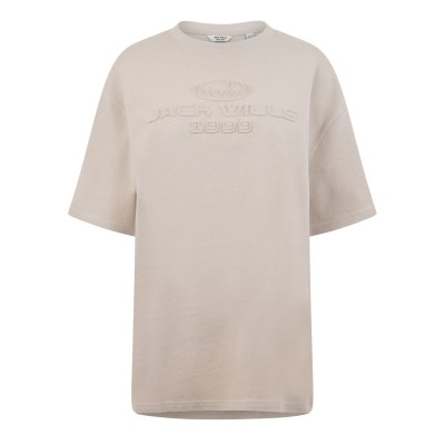 тениска,дамски,тениски,дамски,топове,jack,wills,embossed,os,tee,ld44,stone