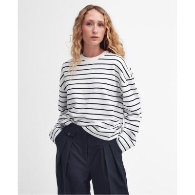 блуза,дамски,топове,barbour,marnie,striped,sweatshirt,cloud,navy