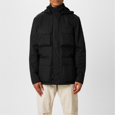 яке,мъжки,якета,belstaff,men's,drome,cotton,long,sleeve,hooded,field,jacket,black