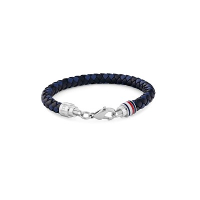 аксесоари,на,разпродажба,tommy,hilfiger,tommy,hilfiger,mens,braided,leather,bracelet,blue