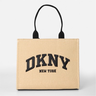 всички,чанти,аксесоари,на,разпродажба,dkny,women's,logo,straw,bag,biege