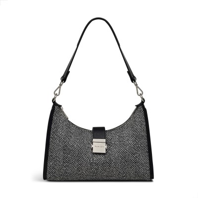 всички,чанти,radley,sloane,street,herringbone,shoulder,bag,black