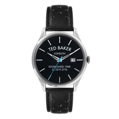 часовник,часовници,ted,baker,laytonn,brogue,watch,silver,black