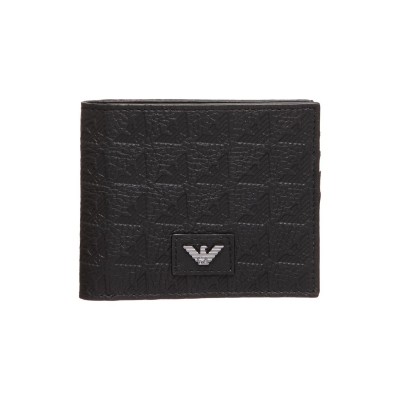 портмоне,портфейли,и,портмонета,мъжки,чанти,и,портмонета,аксесоари,на,разпродажба,emporio,armani,men's,embossed,leather,billfold,wallet,black,beauty