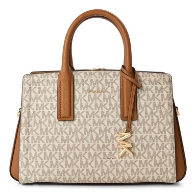 michael,michael,kors,laila,small,satchel,vanilla,acrn