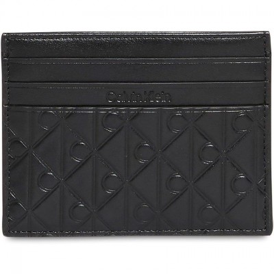 calvin,klein,men,s,embossed,emblem,leather,card,holder,black