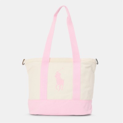 чанта,аксесоари,на,разпродажба,polo,ralph,lauren,kids',pony,tote,bags,white,pink
