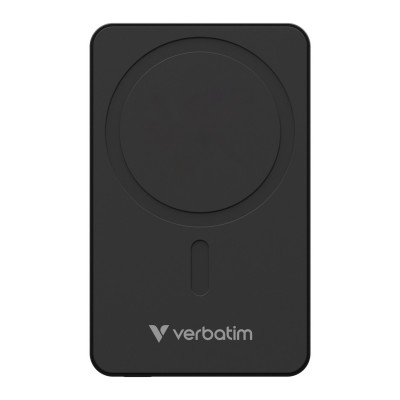 verbatim,charge,n,go,essentials,power,bank,5000mah,magnetic,wireless,charging,black,black