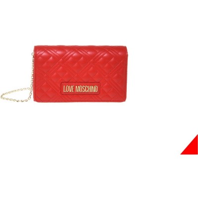 всички,чанти,love,moschino,super,quilted,mini,crossbody,bag,red