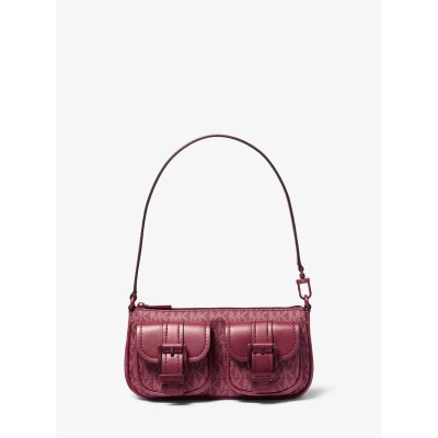 всички,чанти,аксесоари,на,разпродажба,michael,michael,kors,women's,zoe,small,signature,logo,shoulder,bag,mulberry